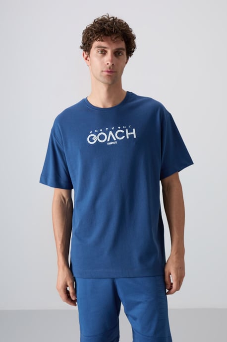 Oversized Logo Patch Crew Neck T-shirt - Image 1