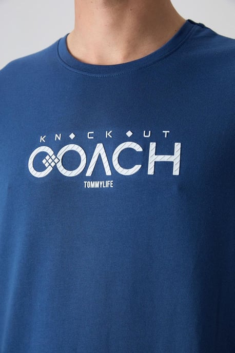Oversized Logo Patch Crew Neck T-shirt - Image 3