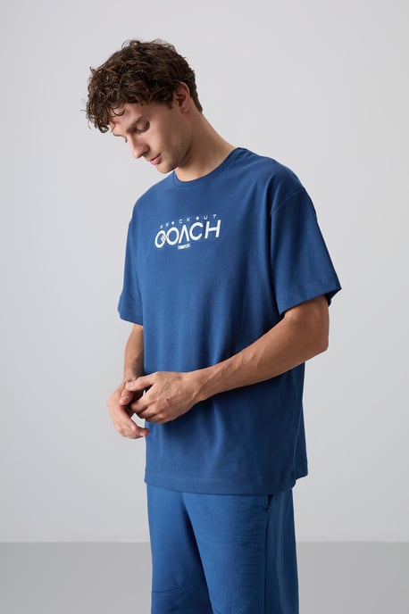Oversized Logo Patch Crew Neck T-shirt - Image 4