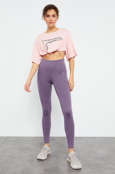 Hoge Taille Katoenen Elastaan Leggings - Image 3