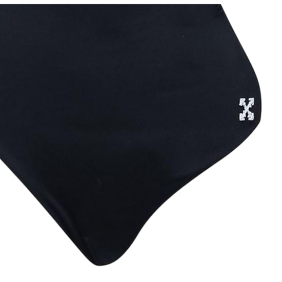 Off White Dameszwempak met halternek en logo (Zwart, Wit) - Image 3