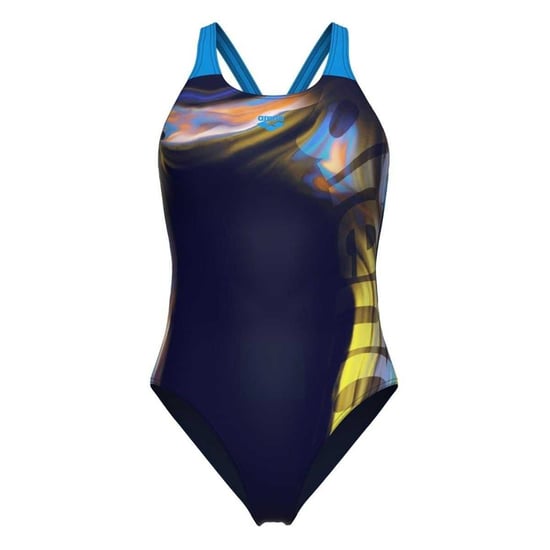Arena Dames/Dames Dreamhline Abstract Eendelig Zwempak (Marine / Turquoise) - Image 1