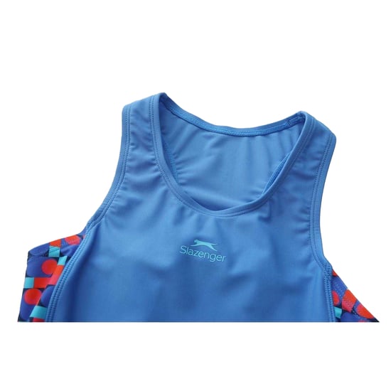 Slazenger Eendelig zwempak met geometrisch patroon voor meisjes (Blauw) - Image 3