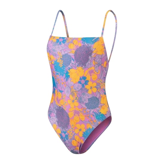 Speedo Eendelig badpak met bloemenpatroon voor dames (Paars/Geel) - Image 1
