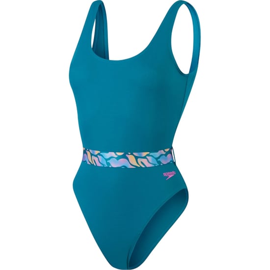 Speedo Eendelig zwempak met open rug voor dames (Groen) - Image 1