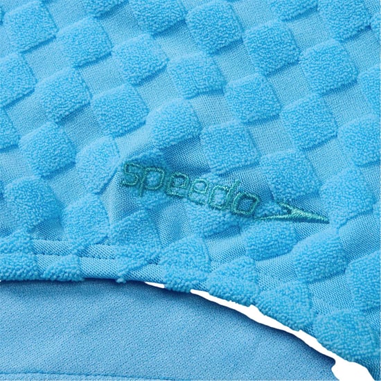 Speedo Dameszwempak met uitgesneden details en een dambordpatroon in reliëf (Blauw) - Image 3