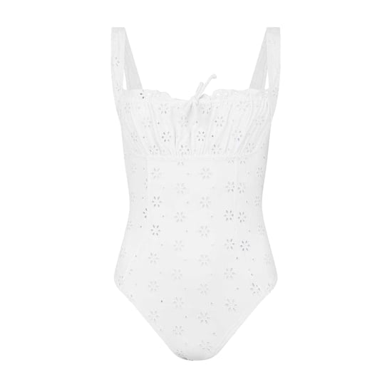 Jack Wills Dames/Dames Broderie Eendelig Zwempak met Bloemmotief (Zeezout) - Image 2