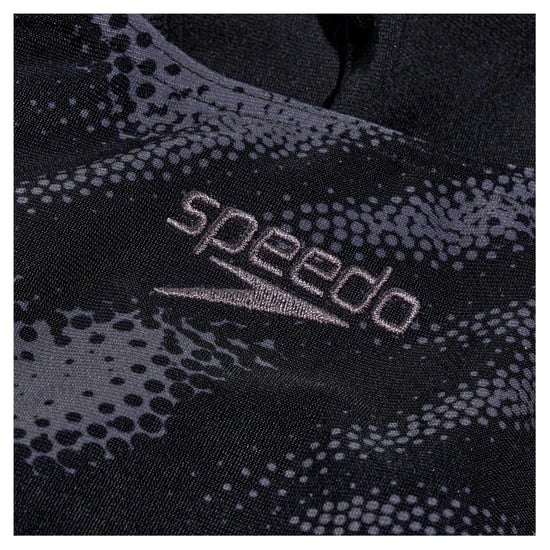 Speedo Hyper Boom Abstract eendelig zwempak voor dames (Zwart/Grijs) - Image 2