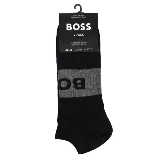 Boss Enkel sokken met logo voor volwassenen (pak van 2) (Zwart) - Image 3