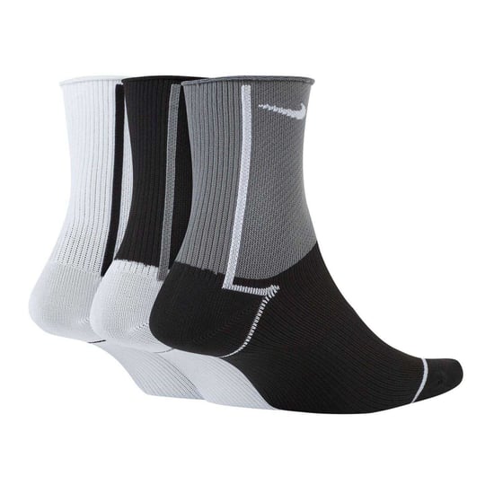 Nike Unisex-trainingssokken voor volwassenen in grote maten (set van 3) (Grijs/Zwart/Wit) - Image 2