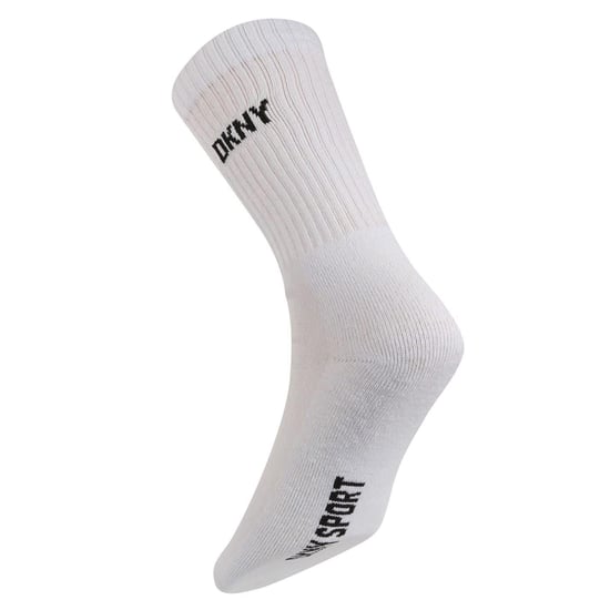 DKNY Heren Ribboord Crew Sokken (Zwart/Wit/Grijs) - Image 3