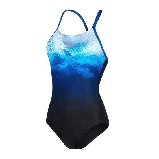 Speedo Eendelig zwempak voor dames met X-rug (ZWART/BLAUW) - Image 2