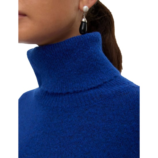 Vero Moda Gebreide jurk met col voor dames (Blauw) - Image 3