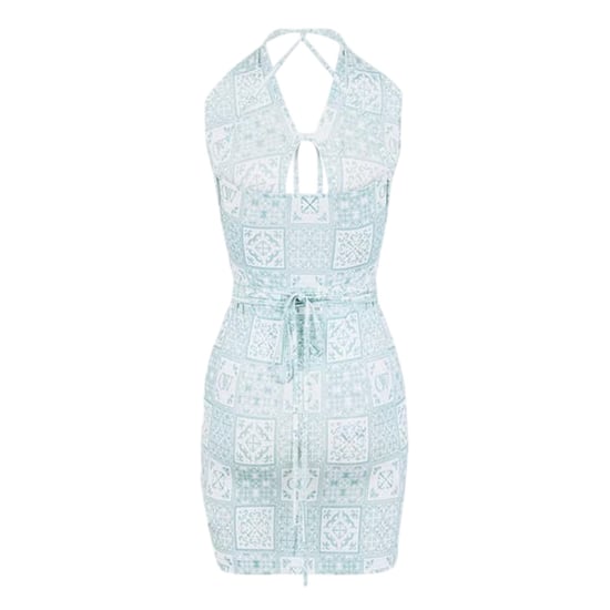 Off White Mini-jurk met bandana-print voor dames (Blauw/Wit) - Image 2