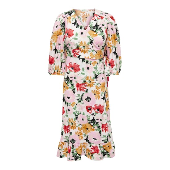 Only Dames/Dames Puff Sleeve Wrap Dress (Wolkendanser) - Image 1
