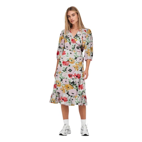 Only Dames/Dames Puff Sleeve Wrap Dress (Wolkendanser) - Image 3