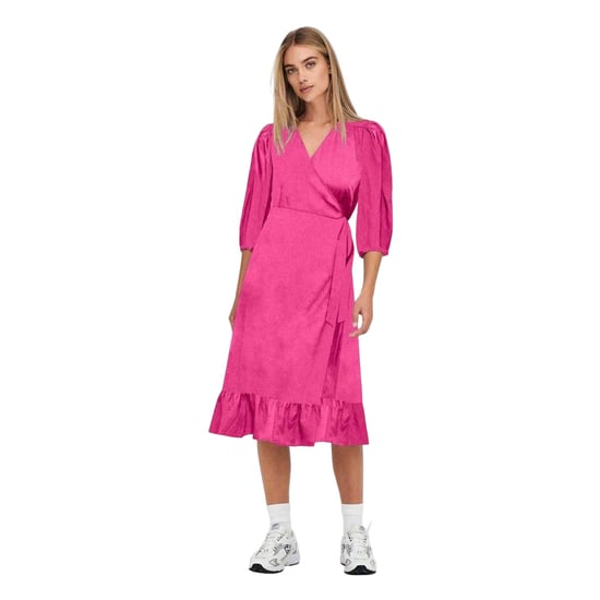 Enkel Dames Olivia Wikkeljurk (Fuchsia Paars) - Image 3