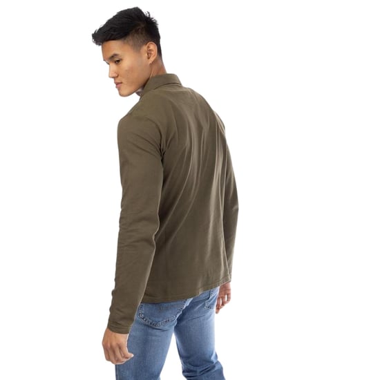 Peter Werth Noaks poloshirt met lange mouwen voor heren (Olijf) - Image 2