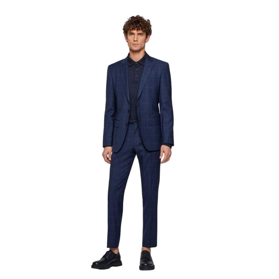 Boss Heren Pado 30 Poloshirt met lange mouwen (Marine) - Image 1