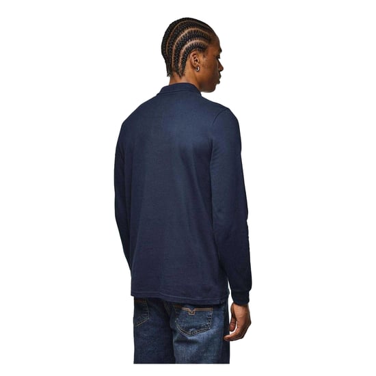 Weekend Offender Herenpoloshirt met lange mouwen (Marine) - Image 2