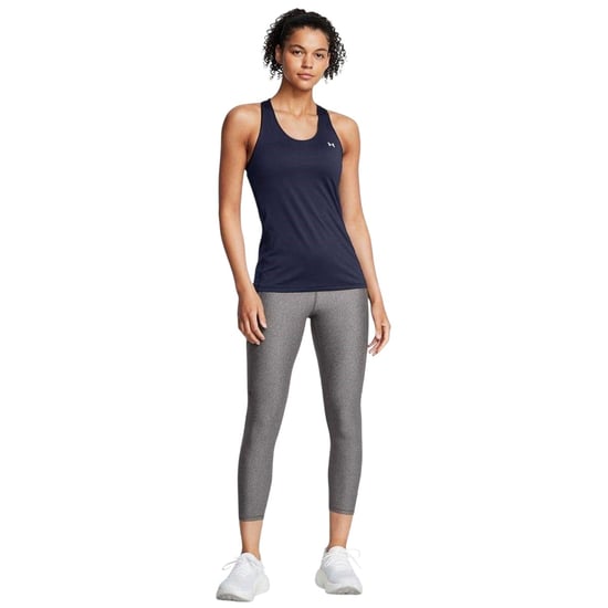 Under Armour Dames/dames HeatGear Leggings (Houtskool/zwart) - Image 1