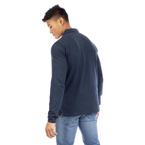 Peter Werth Noaks poloshirt met lange mouwen voor heren (Donkere marine) - Image 2