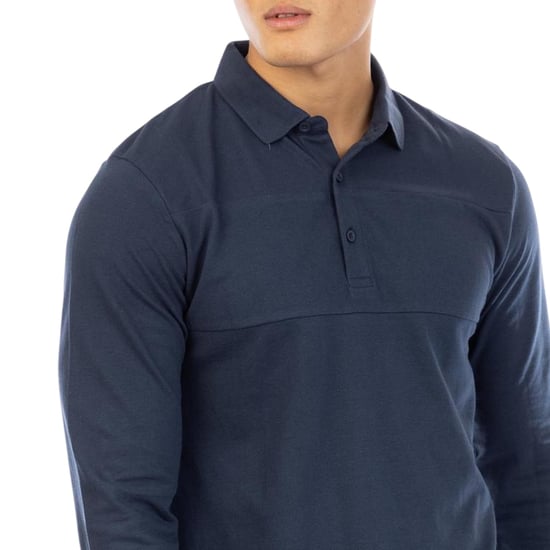 Peter Werth Noaks poloshirt met lange mouwen voor heren (Donkere marine) - Image 3