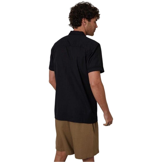 Threadbare Heren Haakrand Korte Mouwen Shirt (Zwart) - Image 3