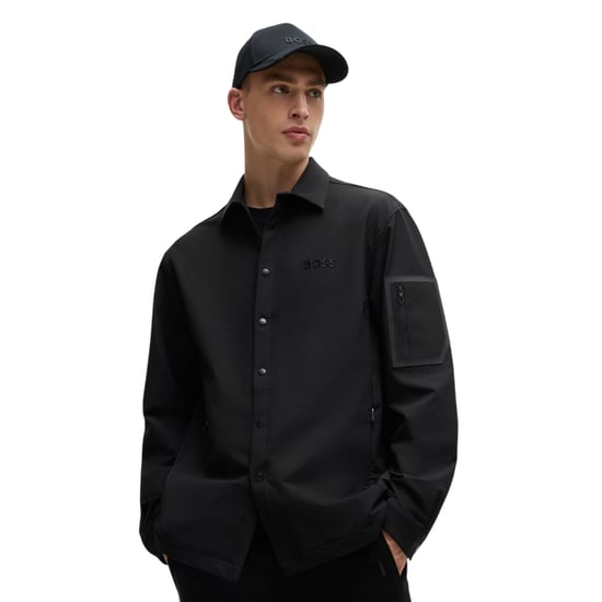 Boss Heren B Lite Snap Langsleeve Overhemd (Zwart) - Image 4