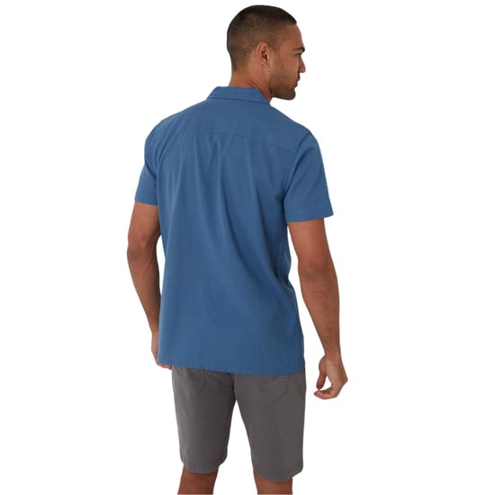 Threadbare Mannelijke Geborduurde Korte Mouwen Shirt (Denim) - Image 2