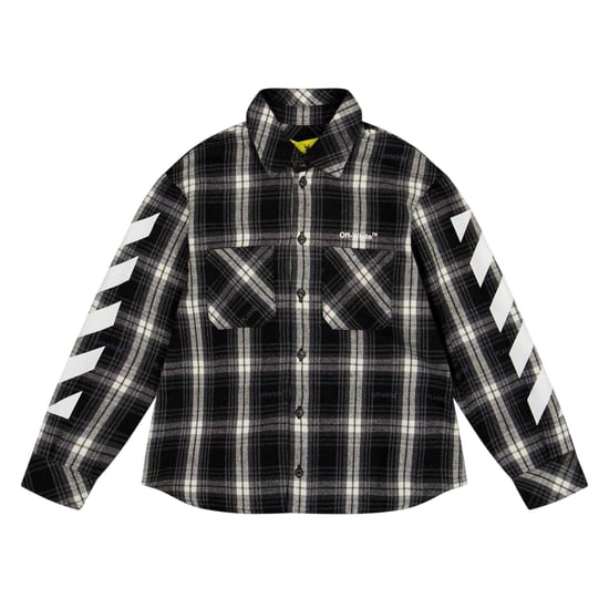 Off White Jongens Geruite Regular Shirt (Zwart/Wit) - Image 1
