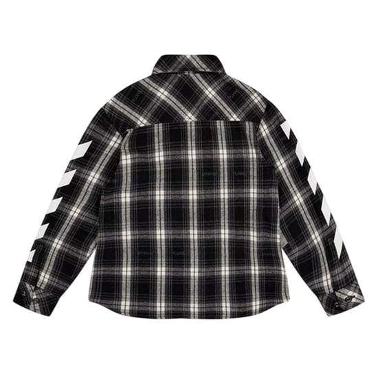 Off White Jongens Geruite Regular Shirt (Zwart/Wit) - Image 2