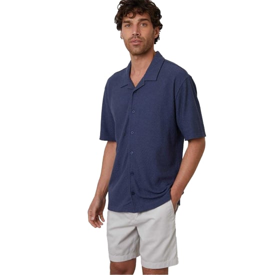 Threadbare Herenoverhemd van Selkirk met relaxte pasvorm (Denim) - Image 1