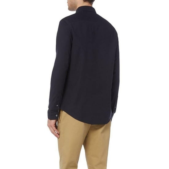 Original Penguin Heren-shirt met lange mouwen 'Sticker Pete' van EcoVero (Donkere saffier) - Image 2