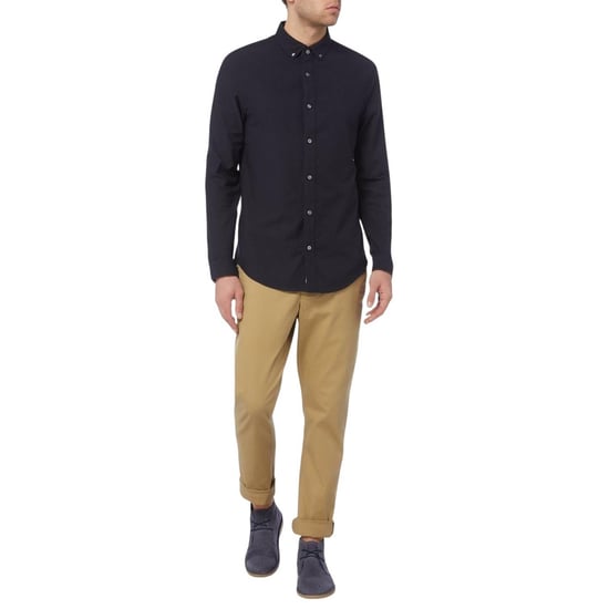Original Penguin Heren-shirt met lange mouwen 'Sticker Pete' van EcoVero (Donkere saffier) - Image 4