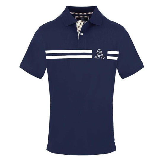 Aquascutum Heren Poloshirt met Kraag en Korte Mouwen (Marine) - Image 1