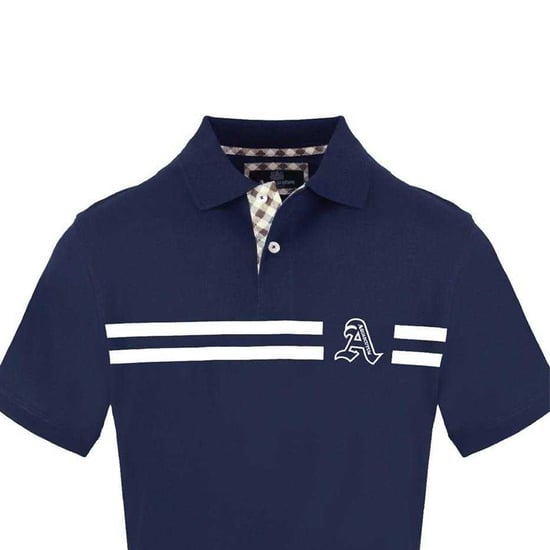 Aquascutum Heren Poloshirt met Kraag en Korte Mouwen (Marine) - Image 3