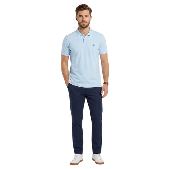 Original Penguin Heren Geborduurd Logo Poloshirt (Water) - Image 4