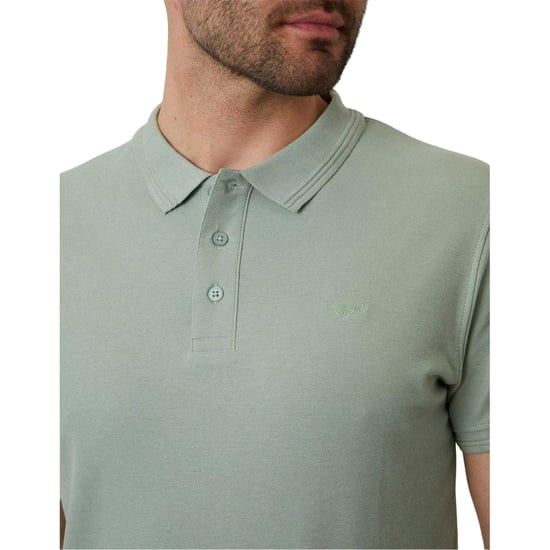 Threadbare Mannen Malbork Korte Mouwen Polo Shirt (Sage) - Image 4