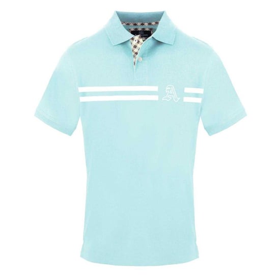 Aquascutum Heren Poloshirt met Kraag en Korte Mouwen (Licht Blauw) - Image 1