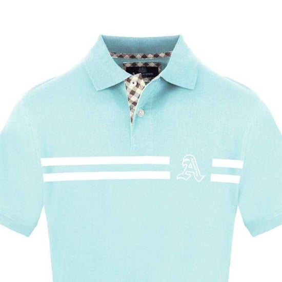 Aquascutum Heren Poloshirt met Kraag en Korte Mouwen (Licht Blauw) - Image 3