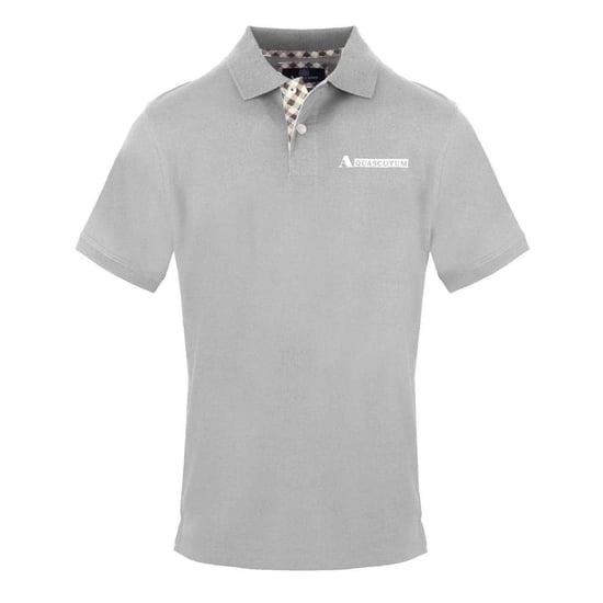 Aquascutum Heren Poloshirt met Kraag en Korte Mouwen (Grijs) - Image 1