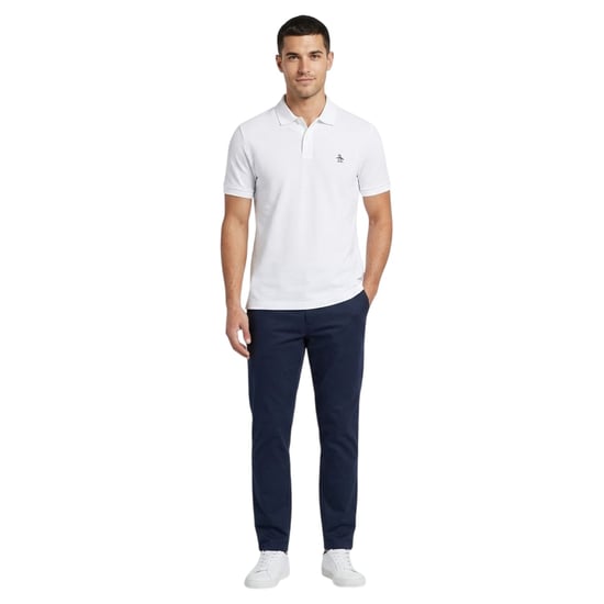 Original Penguin Heren Geborduurd Logo Poloshirt (Wit) - Image 4