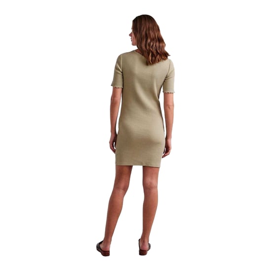 Pieces Nukisa strakke jurk met V-hals voor dames (Thee) - Image 2