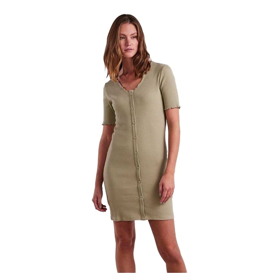 Pieces Nukisa strakke jurk met V-hals voor dames (Thee) - Image 3