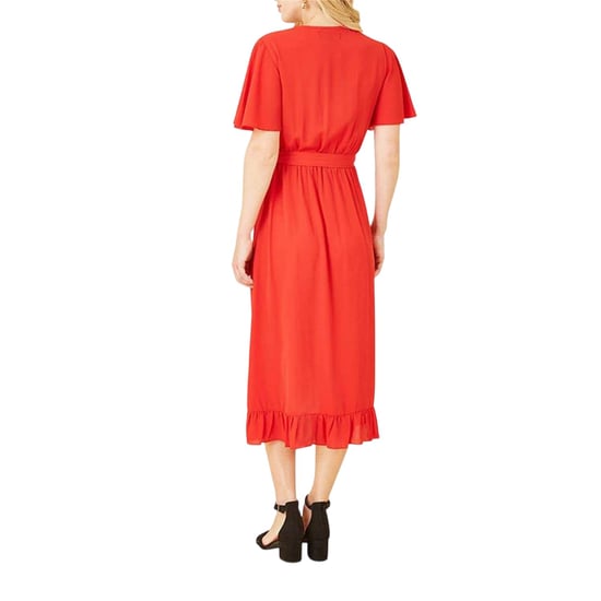 Mela London Flutter-wikkeljurk voor dames (Rood) - Image 3