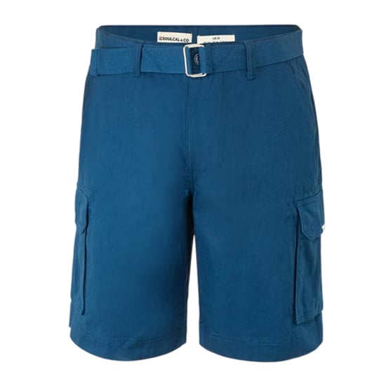 SoulCal Cargo-shorts voor heren met gewassen look (Marine) - Image 1