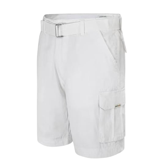 SoulCal Cargo-shorts voor heren met gewassen look (Wit) - Image 3
