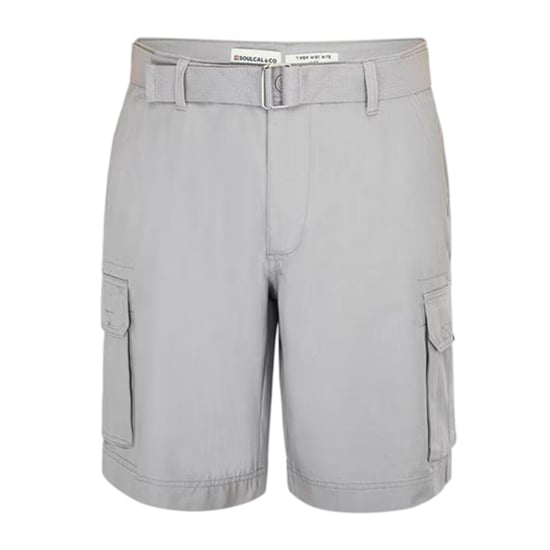 SoulCal Cargo-shorts voor heren met gewassen look (Zilver) - Image 1