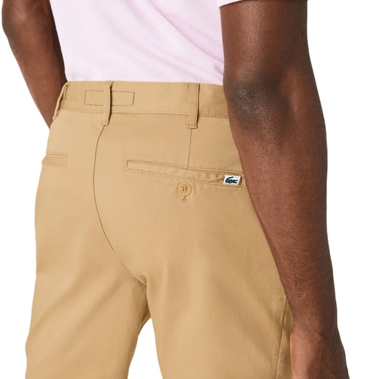 Lacoste Slim-fit gabardine-short voor heren (Beige) - Image 4